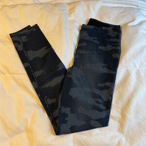 Black and Gray Camouflage Leggings